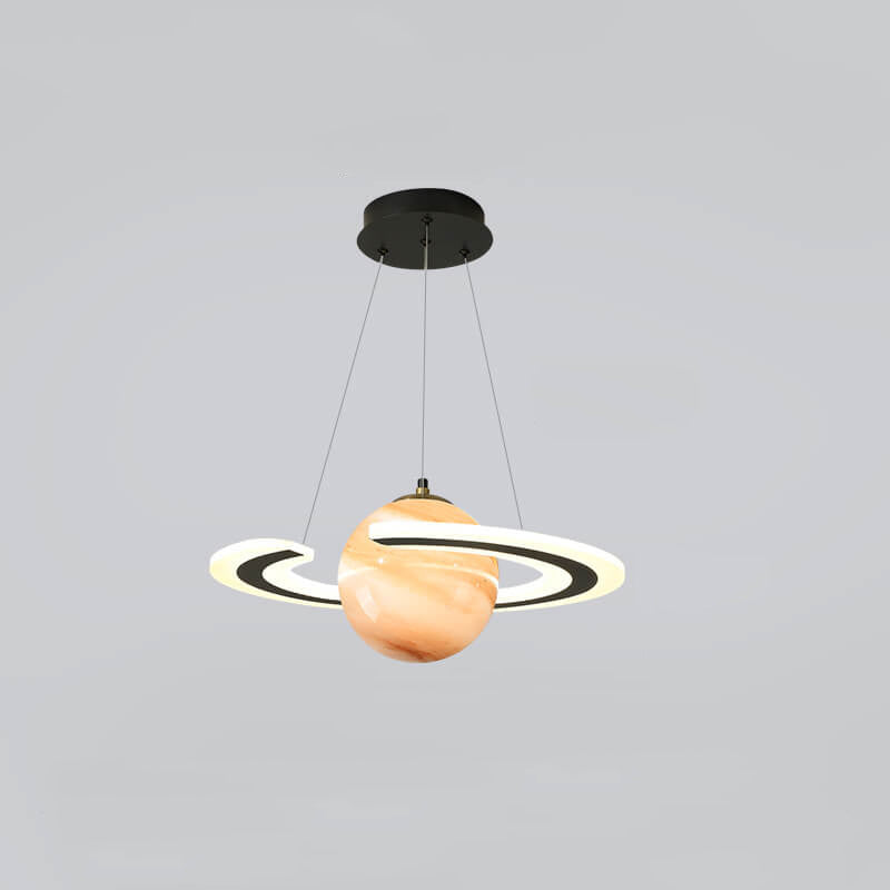 Moderne Kreativraum Planet Kreis Kinder LED Kronleuchter 