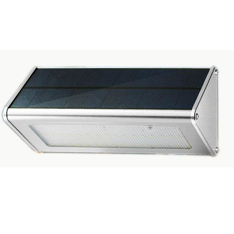 Lampe murale LED à détecteur de corps en aluminium solaire pour patio, triangle trapèze 
