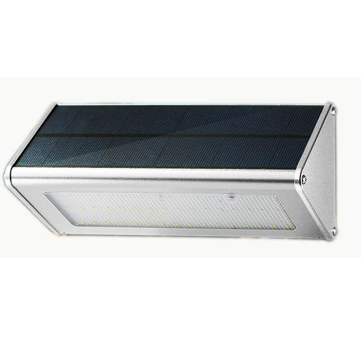 Lampe murale LED à détecteur de corps en aluminium solaire pour patio, triangle trapèze 