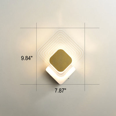 Modern Light Luxury Gold Geometric Acrylic LED Wall Sconce Lamp