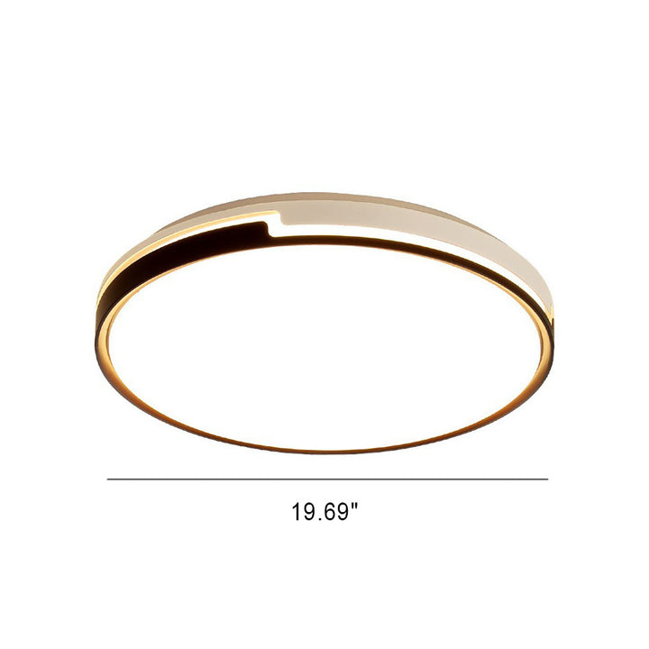 Modern Minimalist Round Edge Hardware Acrylic LED Flush Mount Ceiling Light For Living Room &amp; Bedroom