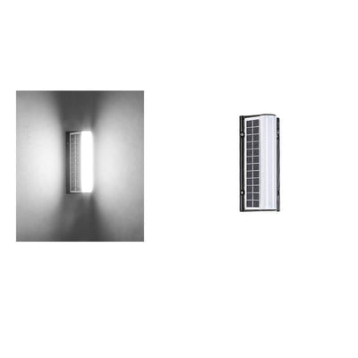Lampe murale de jardin extérieure étanche moderne à LED solaire acrylique longue 