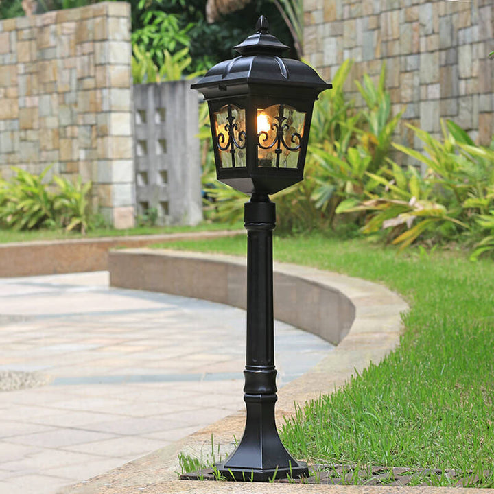 Luz de Paisaje de Césped Exterior de 1 Luz con Flecha Cuadrada de Flor Impermeable Industrial 