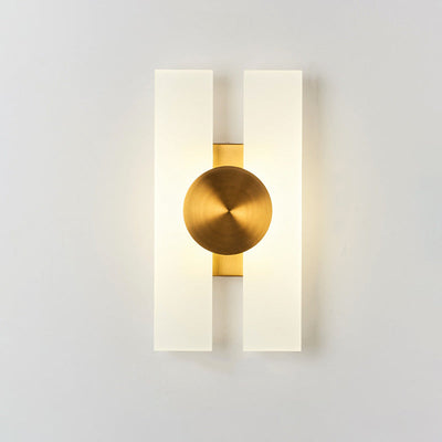 Modern Minimalist Square Oval Geometric Acrylic Stainless Steel LED Wall Sconce Lamp