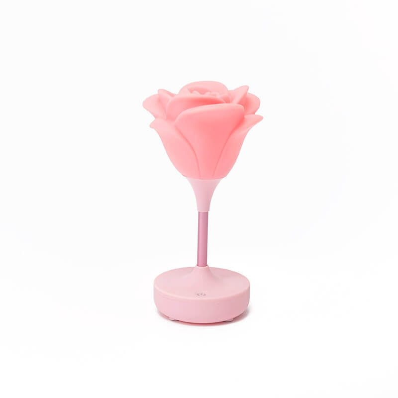 Creative Romantic Pink Rose USB Rechargeable Touch LED Night Light Table Lamp