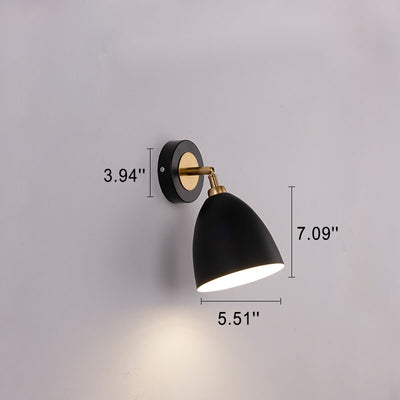 Nordic Simple Iron Traditional Shape Shade 1-Light Wall Sconce Lamp