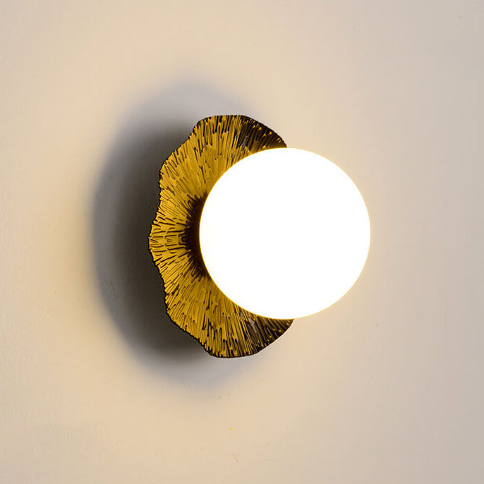 Nordic Light Luxury Minimalist Round Head 1-Light Wall Sconce Lamp