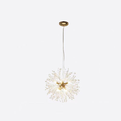 Contemporary Scandinavian Dandelion Hardware Crystal 8/9/12/16 Light Chandelier For Bedroom