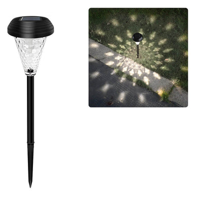 Modern Solar Glass Cone LED Outdoor Garden Ground Insert Landscape Light