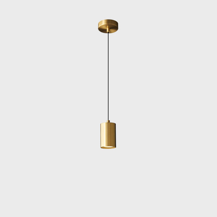 Moderne minimalistische Mini-Pendelleuchte H65 mit Kupfersäule, 1-flammig, für Wohnzimmer &amp; Schlafzimmer 