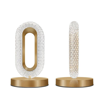 Nordic Creative Crystal Ring RGB APP LED Night Light Table Lamp