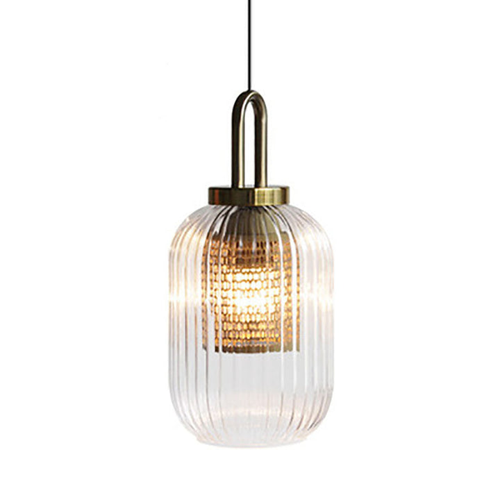 Lanterne moderne de luxe en fer et verre à 1 lumière pour salon 