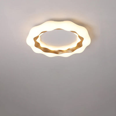 Moderne, minimalistische, runde LED-Deckenleuchte mit Farbwelle 