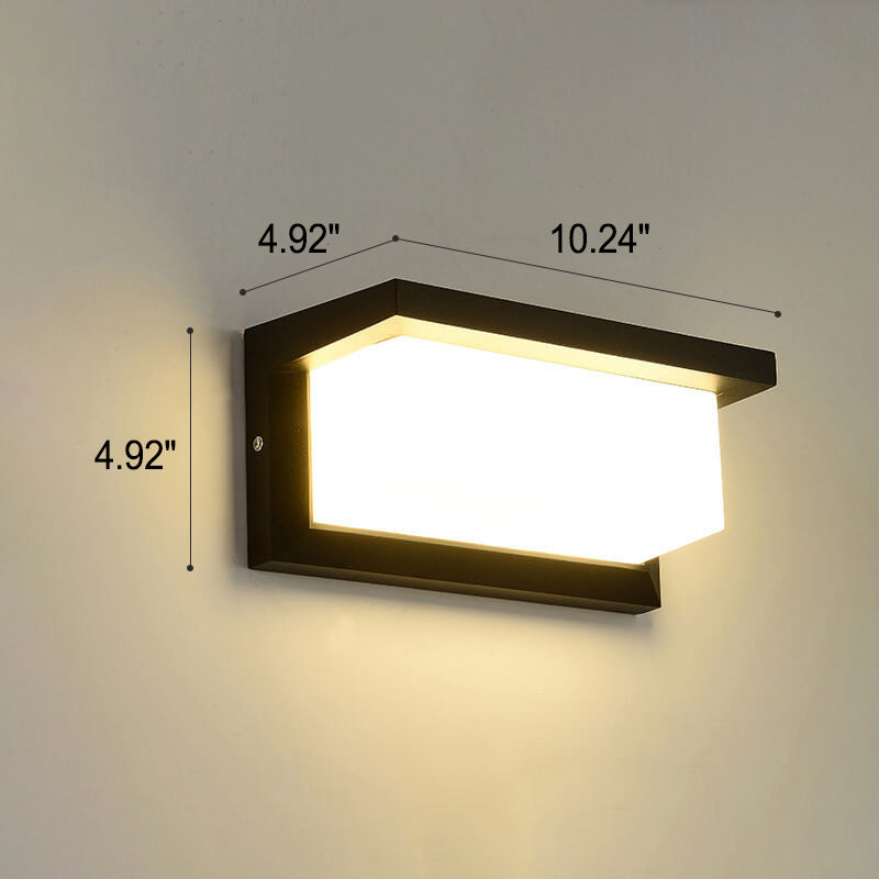 Modern Creative Geometry Aluminum Outdoor Waterproof LED Wall Sconce Lamp