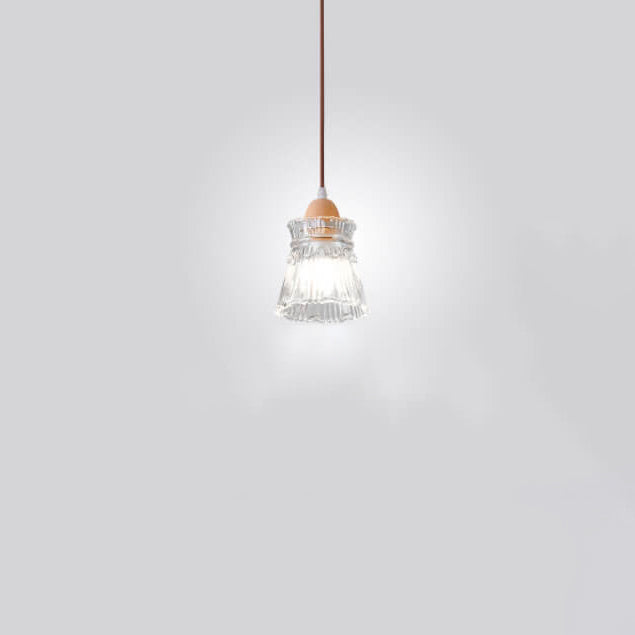 Nordic Log Glas Einfaches Design 1-Licht Pendelleuchte 