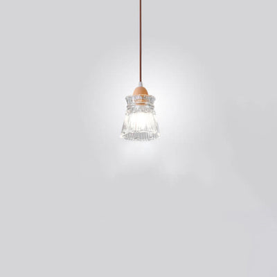 Nordic Log Glass Einfaches Design 1-Licht-Pendelleuchte 