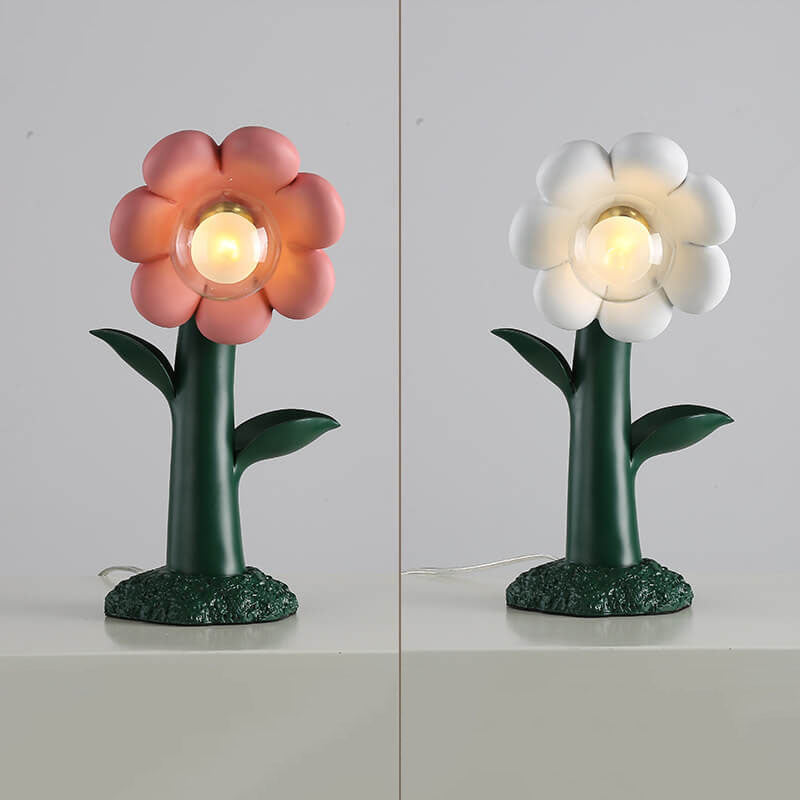 Nordic Creative Flower Resin 1-Light Decorative Table Lamp