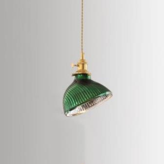 Nordic Vintage Grün Messing Glas 1/2/3 Licht Insel Licht Kronleuchter 