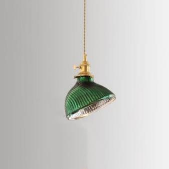 Nordic Vintage Green Brass Glass 1/2/3 Light Island Light Chandelier