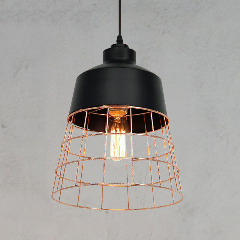 Nordic Creative Iron Cage Geometry 1-Licht-Pendelleuchte 