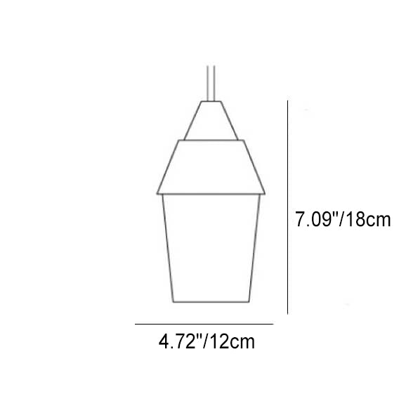 Modern Minimalist Full Copper Dolomite 1-Light Pendant Light