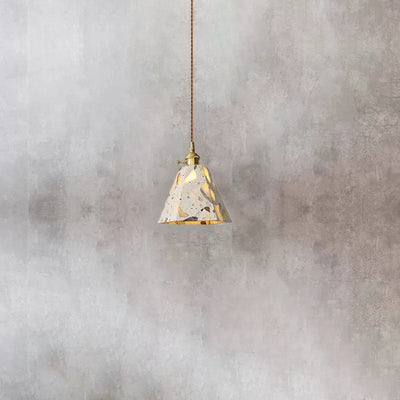 Japanese Retro Terrazzo Polygons 1-Light Pendant Light