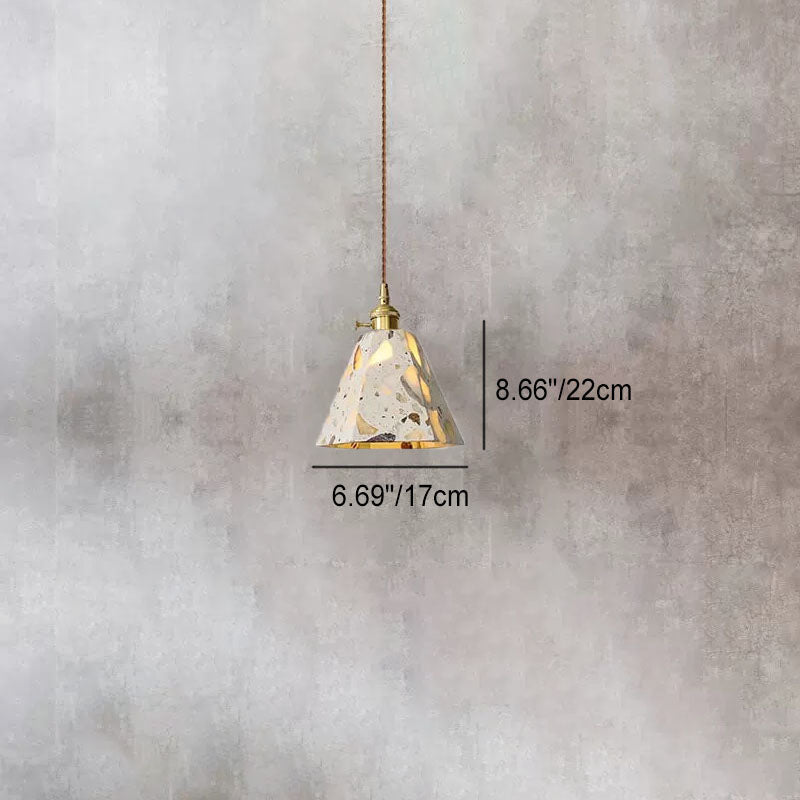 Japanese Retro Terrazzo Polygons 1-Light Pendant Light