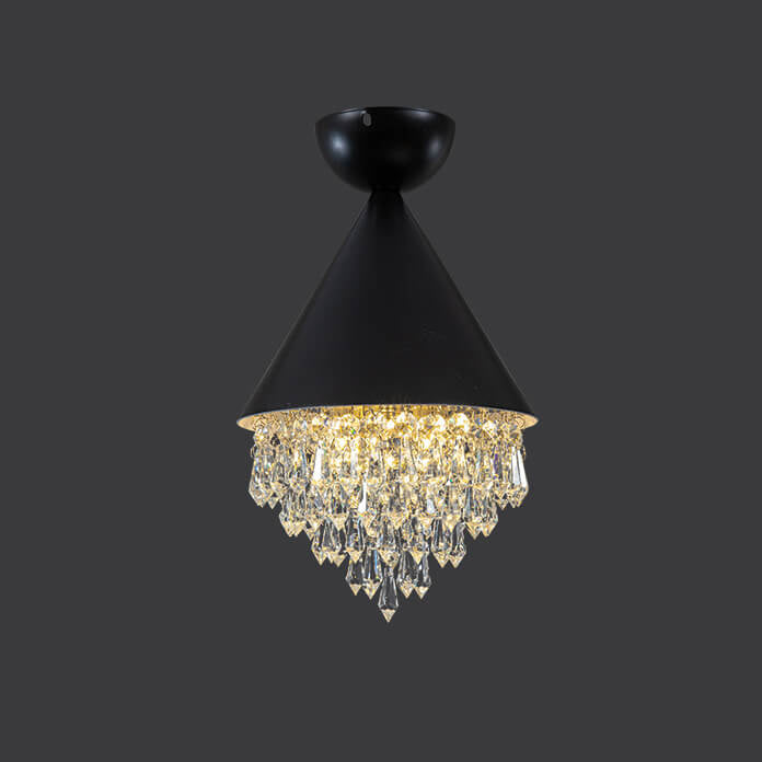 Modern Nordic Crystal Multi-Style 2-Light Flush Mount Light