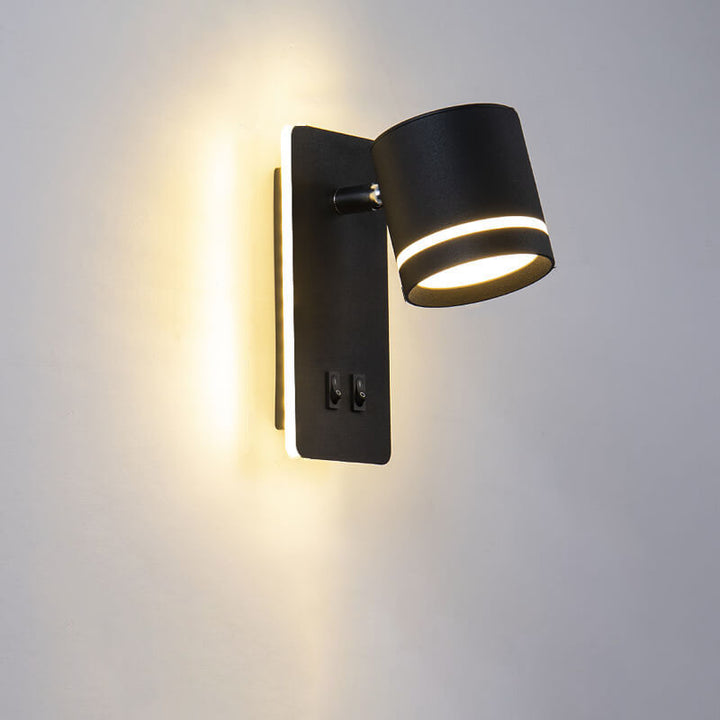 Moderner nordischer quadratischer Spot aus Eisen, drehbare LED-Lese-Wandleuchte für Wohnzimmer &amp; Schlafzimmer 