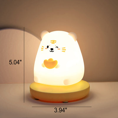 Kreative Silikon Tier USB Wiederaufladbare Nachtlicht Dekorative Tischlampe 