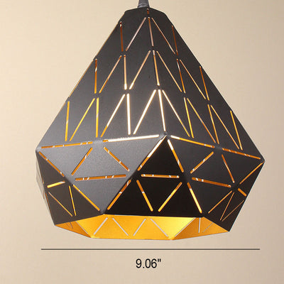 Nordic Simplicity Iron Geometry Triangle 1-Light Pendelleuchte 