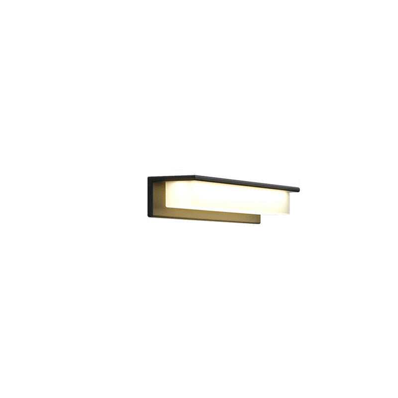 Lampe murale LED extérieure moderne en aluminium rectangulaire solaire 
