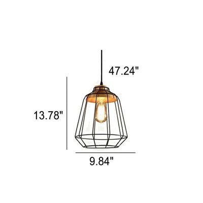 Scandinavian Minimalist Willow Iron 1-Light Pendant Light