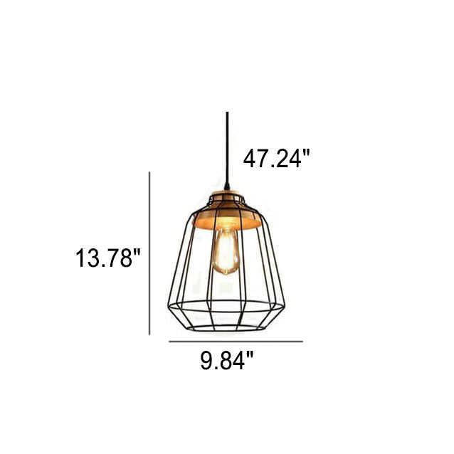 Scandinavian Minimalist Willow Iron 1-Light Pendant Light
