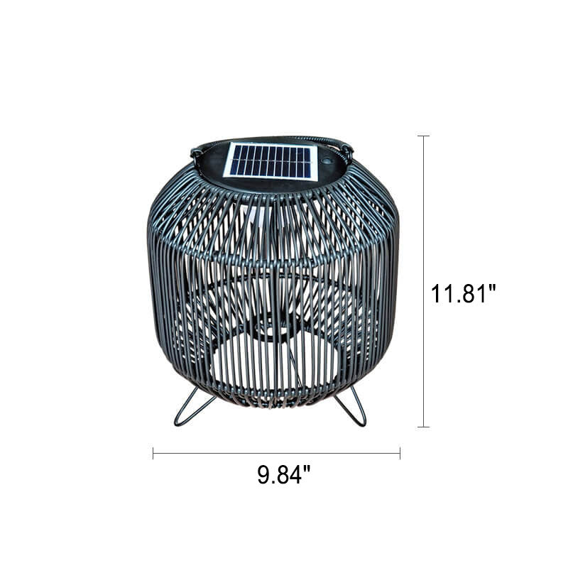 Modernes Rattan-Webeisen-tragbares im Freien wasserdichtes Solar-LED-Rasen-Landschaftslicht 