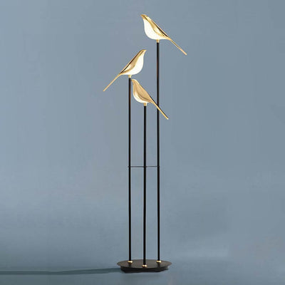 Nordic Creative Magpie Decorative 3-Light LED Standing Floor Lamp