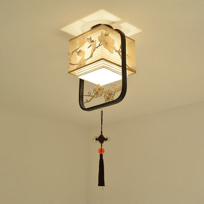 New Chinese Style Flower And Bird 1-Light Pendelleuchte 