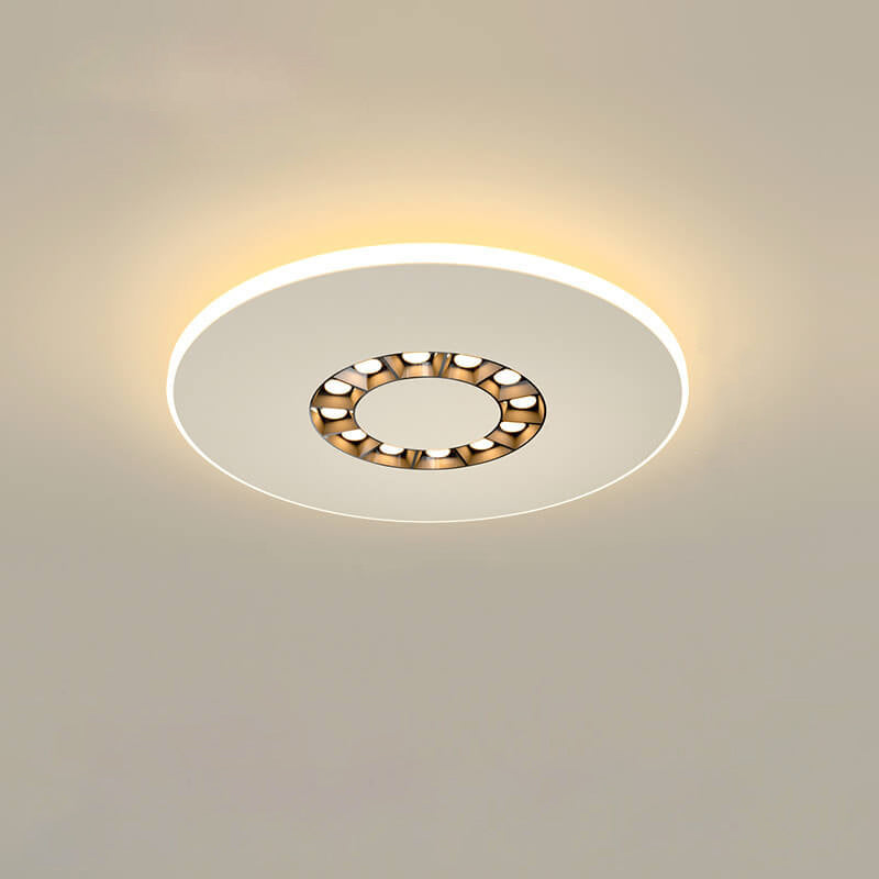 Lumière LED encastrée au design moderne et créatif avec double cercle/carré 