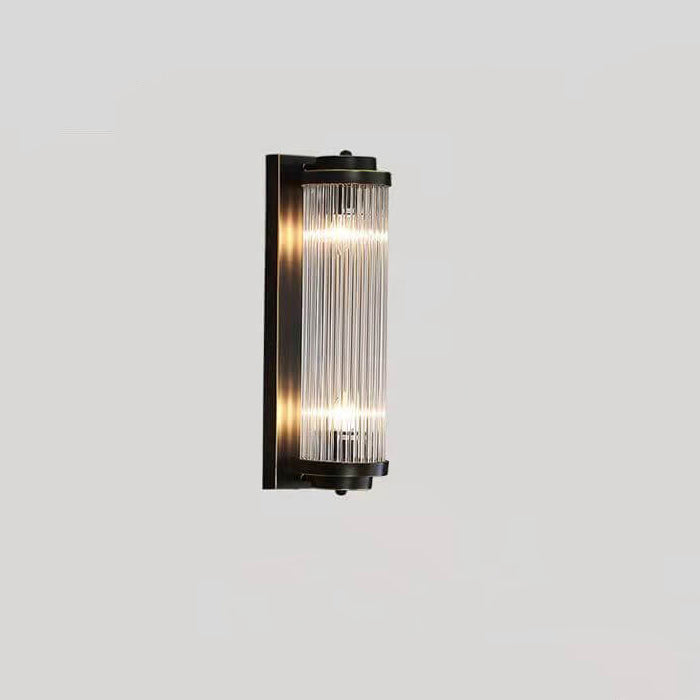 Lámpara Aplique de Pared de Lujo Moderno Cilindro de Cristal Rotación de 2 Luces 
