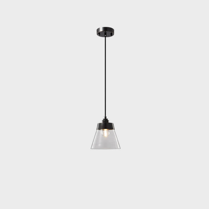 Simple Light Luxury Copper Glass Bell Shade 1-Licht-Pendelleuchte 