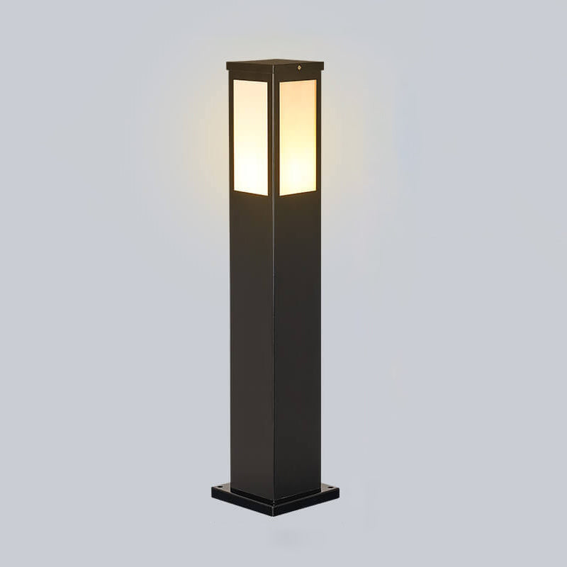 Modern Solar Lawn Square Column Outdoor Waterproof Path Lamp