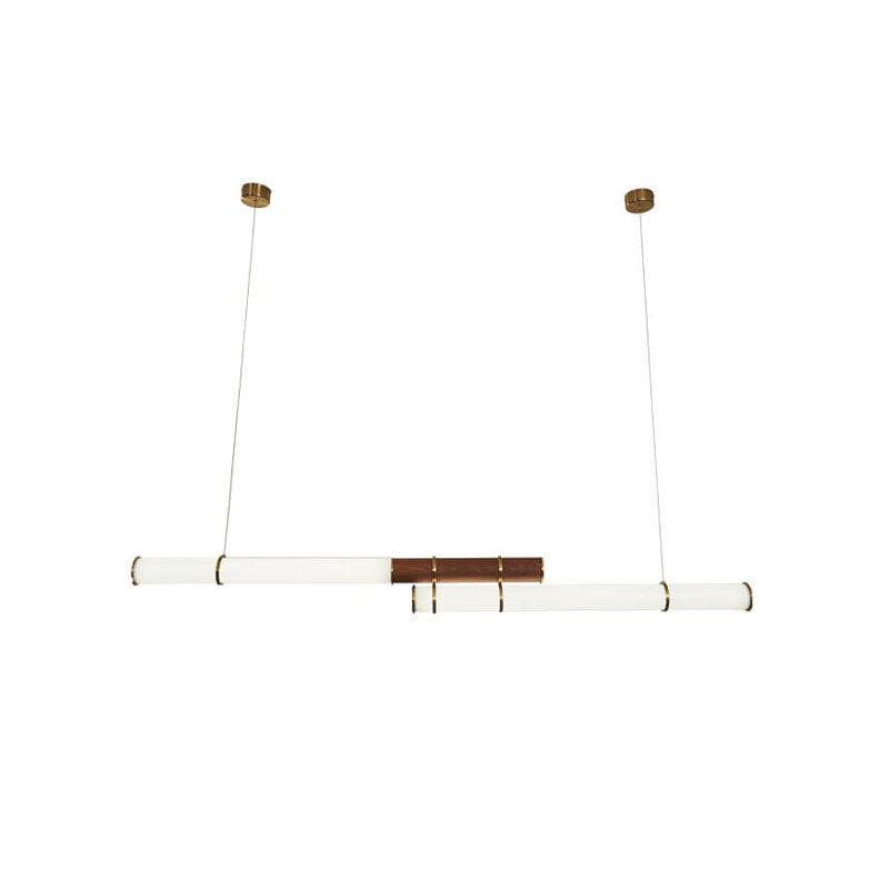 Nordic Minimalist Long Column Linear LED Island Light Chandelier