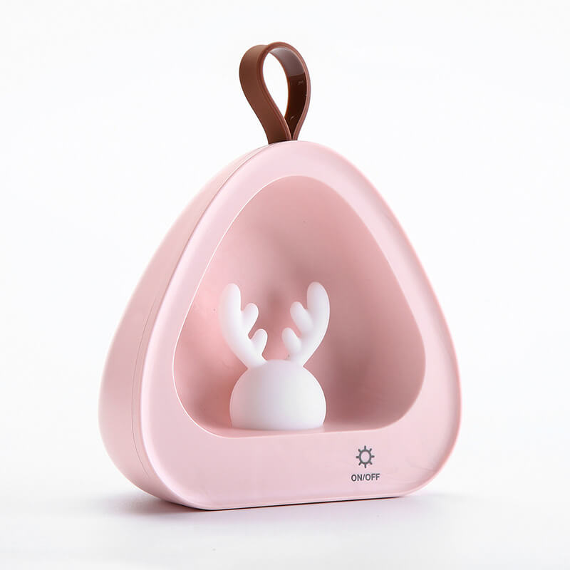 Créatif mignon cerf Silicone USB charge Portable LED veilleuse lampe de Table 