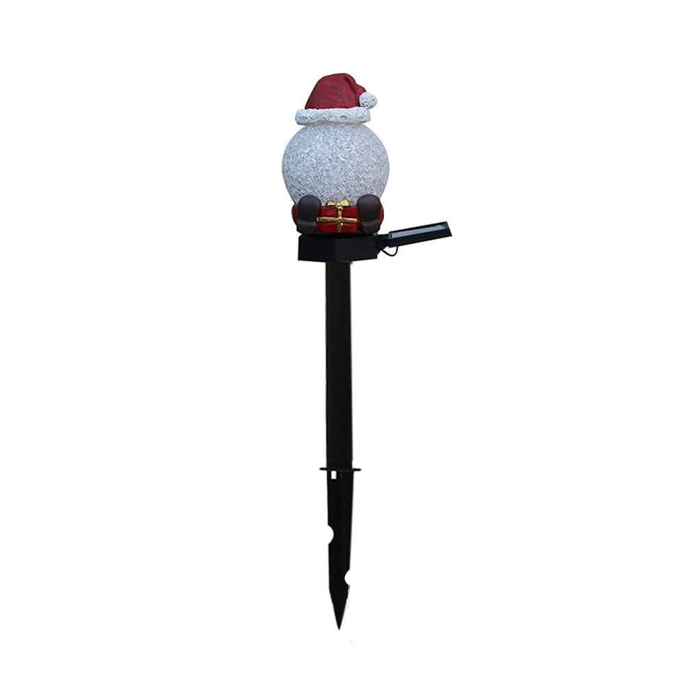 Décoration de jardin solaire de Noël Bonhomme de neige Lumière de paysage pour pelouse 