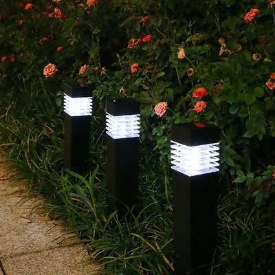 Contemporary Industrial Waterproof Solar ABS Column LED Lawn Insert Light For Outdoor Patio