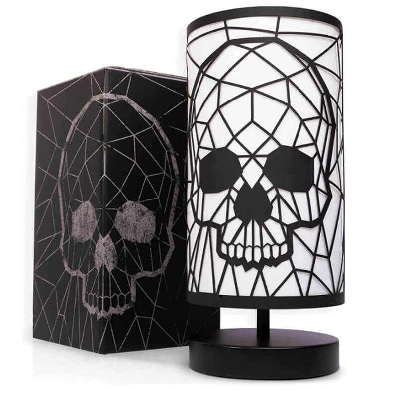 Kreative gotische Skelett-Metallzylinder-1-Licht-dekorative Tischlampe