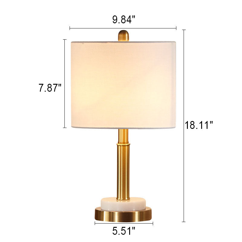 Modern Minimalist Full Copper 1-Light Table Lamp