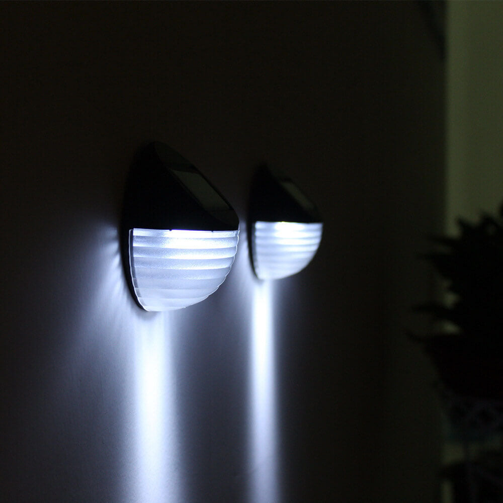 Solar Halbkreis 6 LED Außen Terrasse Zaun Wandleuchte 