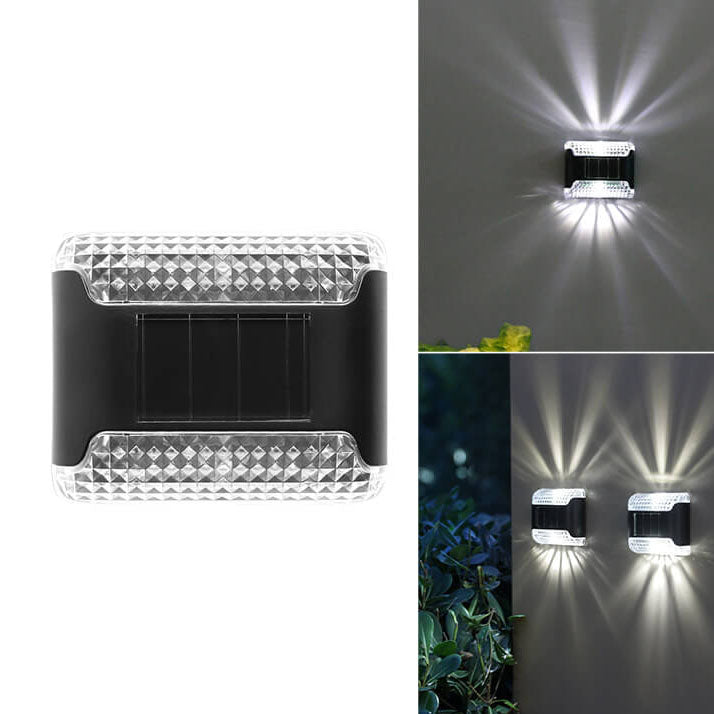 Lámpara de Aplique de Pared LED Solar para Patio y Jardín Exterior 