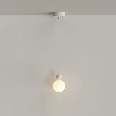Zeitgenössische nordische PE-Globus-Ball-Eisen-1-Licht-Pendelleuchte für das Schlafzimmer 